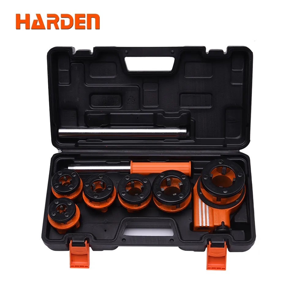 Harden 9Pcs Pipe Threading Set Manual Pipes Threading Tool with Plastic ...