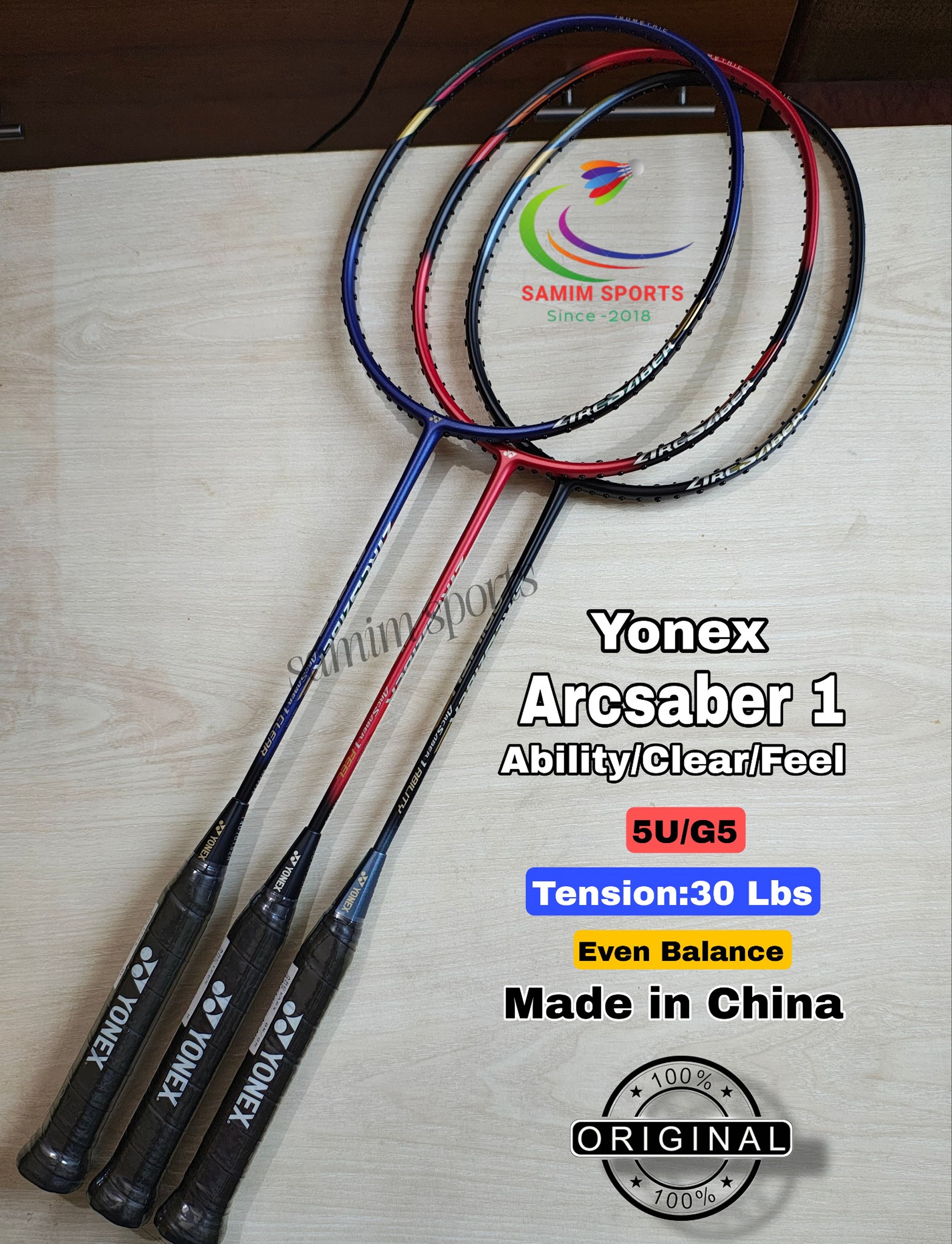 Yonex Arcsaber 1 Ability/Clear/Feel Badminton Racket | SAMIM sports