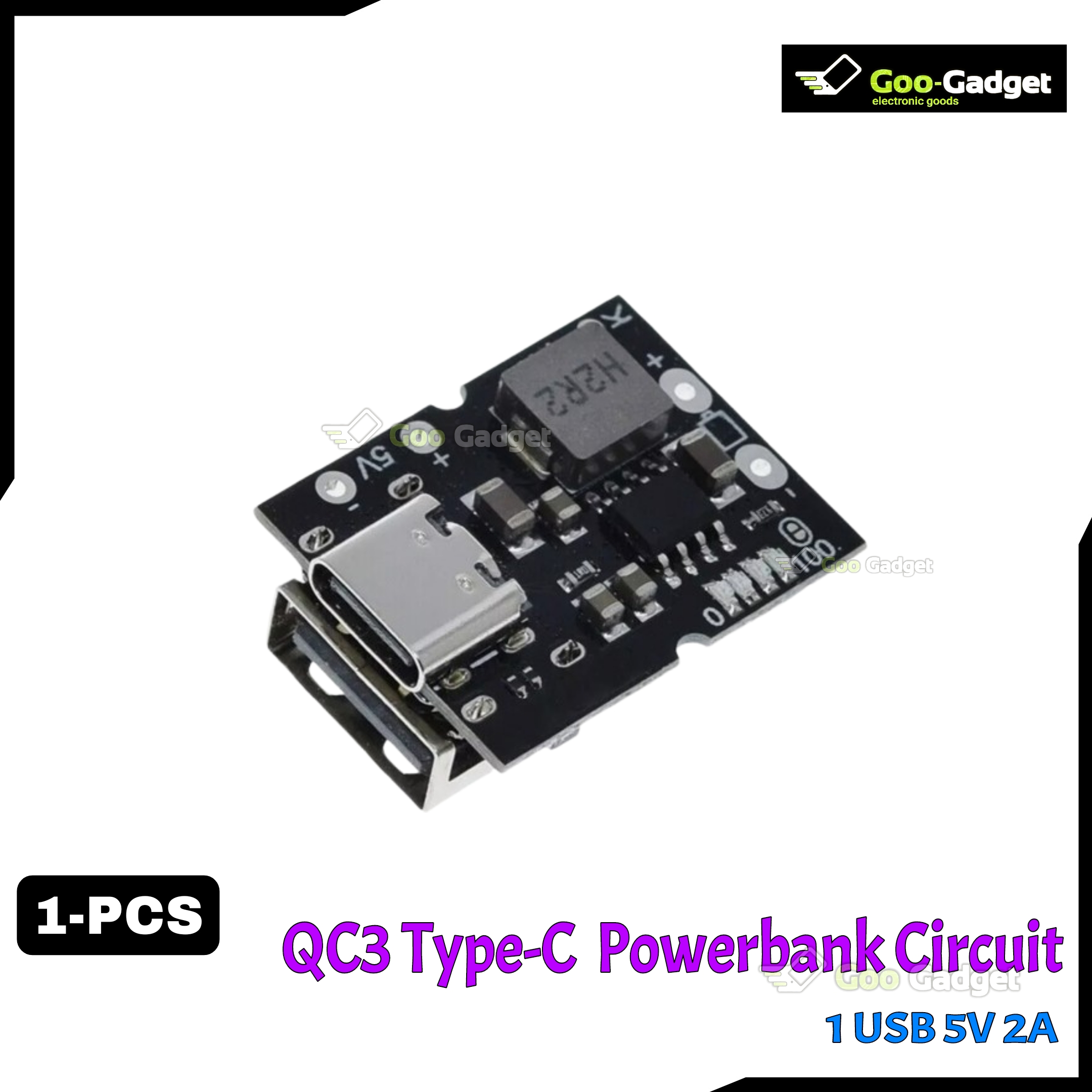 QC3 Type-C 1 USB Power Bank Circuit Module | Type-C USB 5V 2A Boost ...
