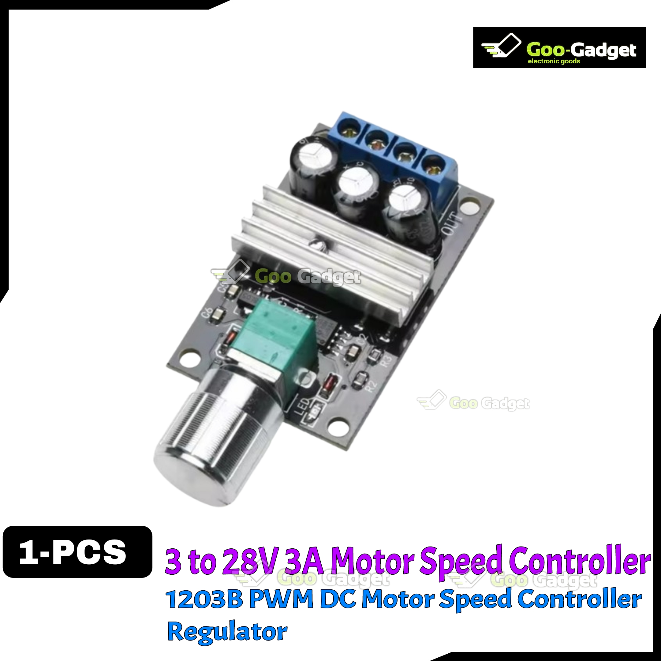 DC 80W PWM Motor Speed Controller | DC Motor Speed Regulator, 3A Motor ...