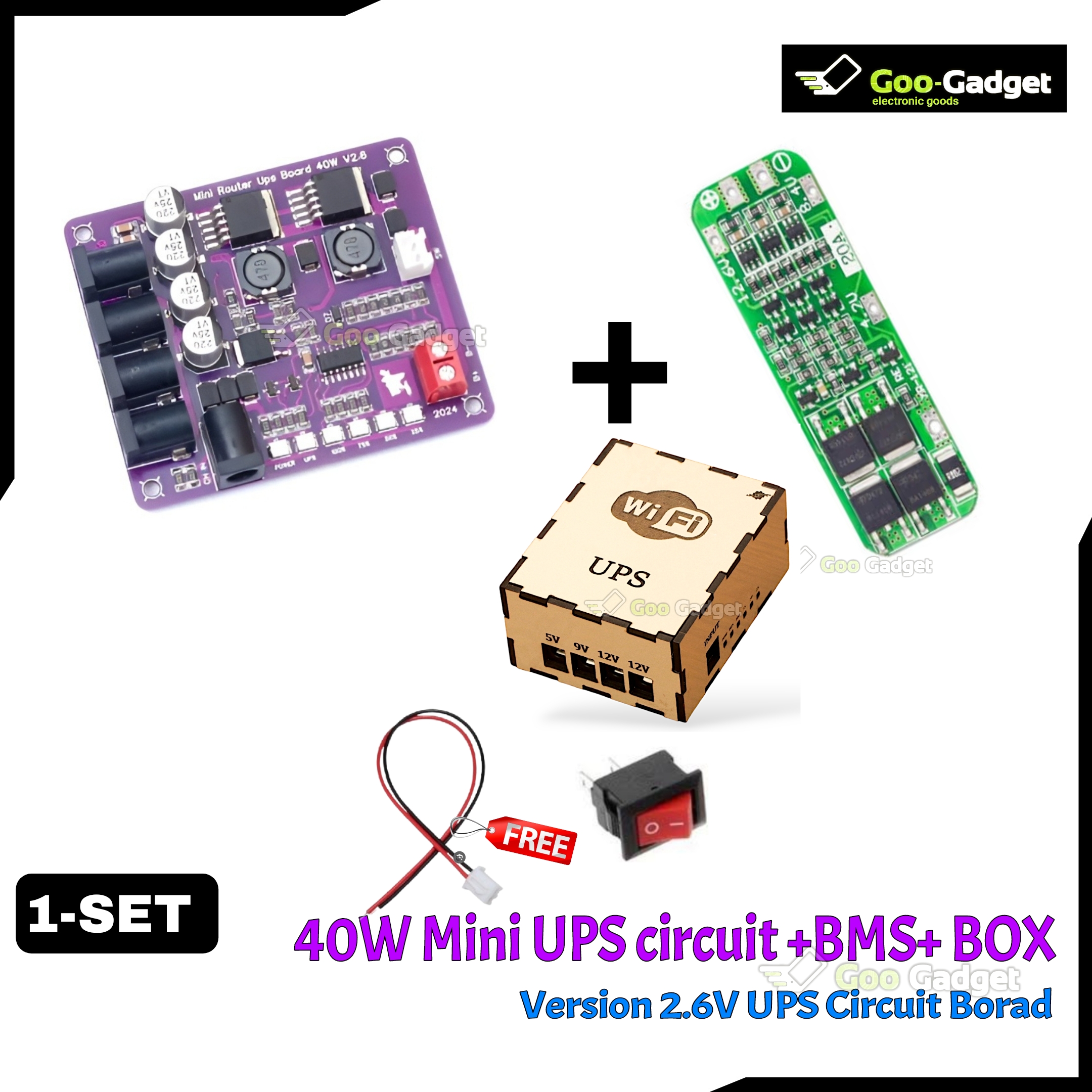 40w mini router ups circuit borad 3s 2aa balance bms box 40w v2 6