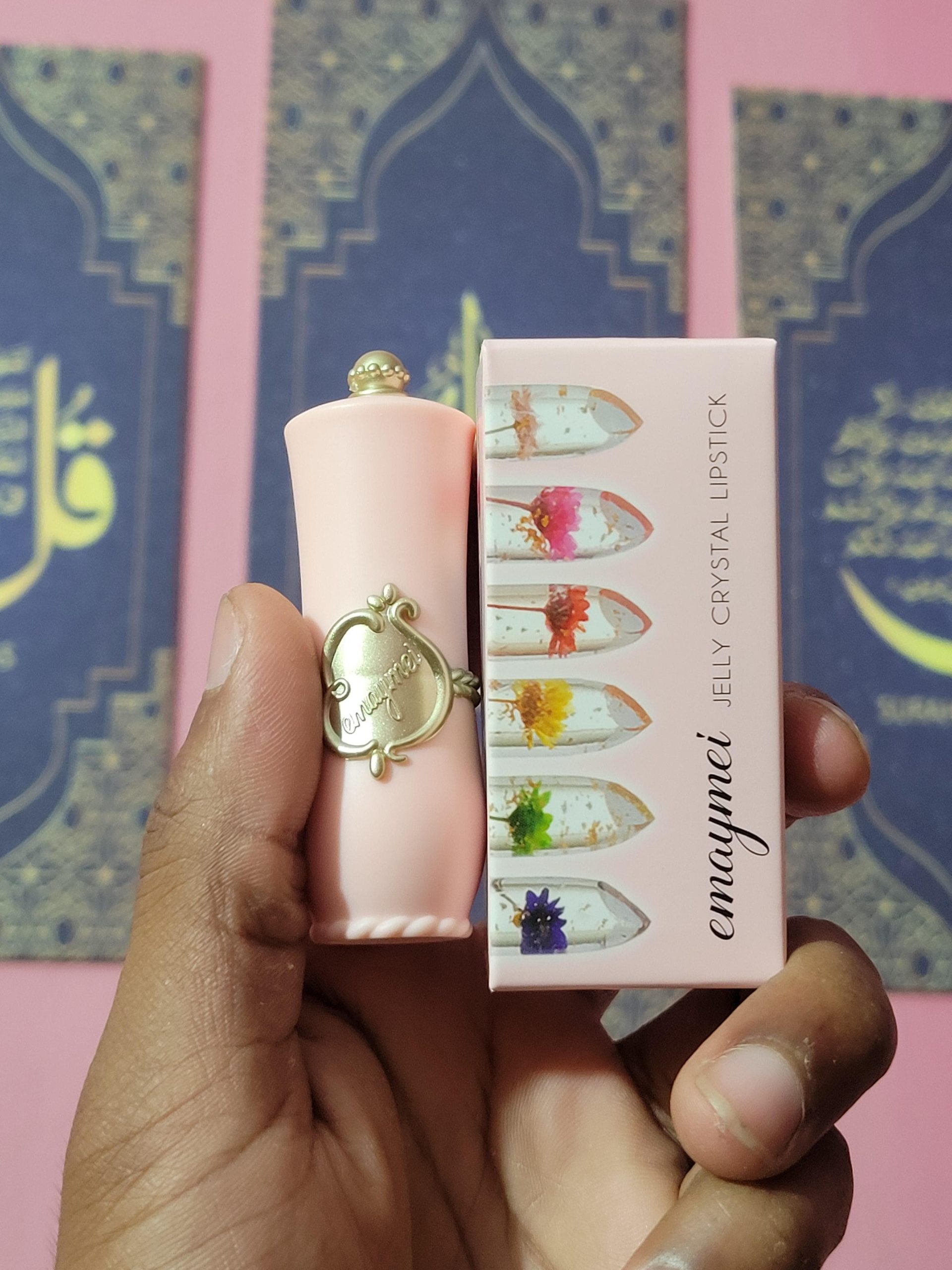 Emaymei Transparent Jelly Dried Flower Color Changing Lipstick Kit 6 Pcs