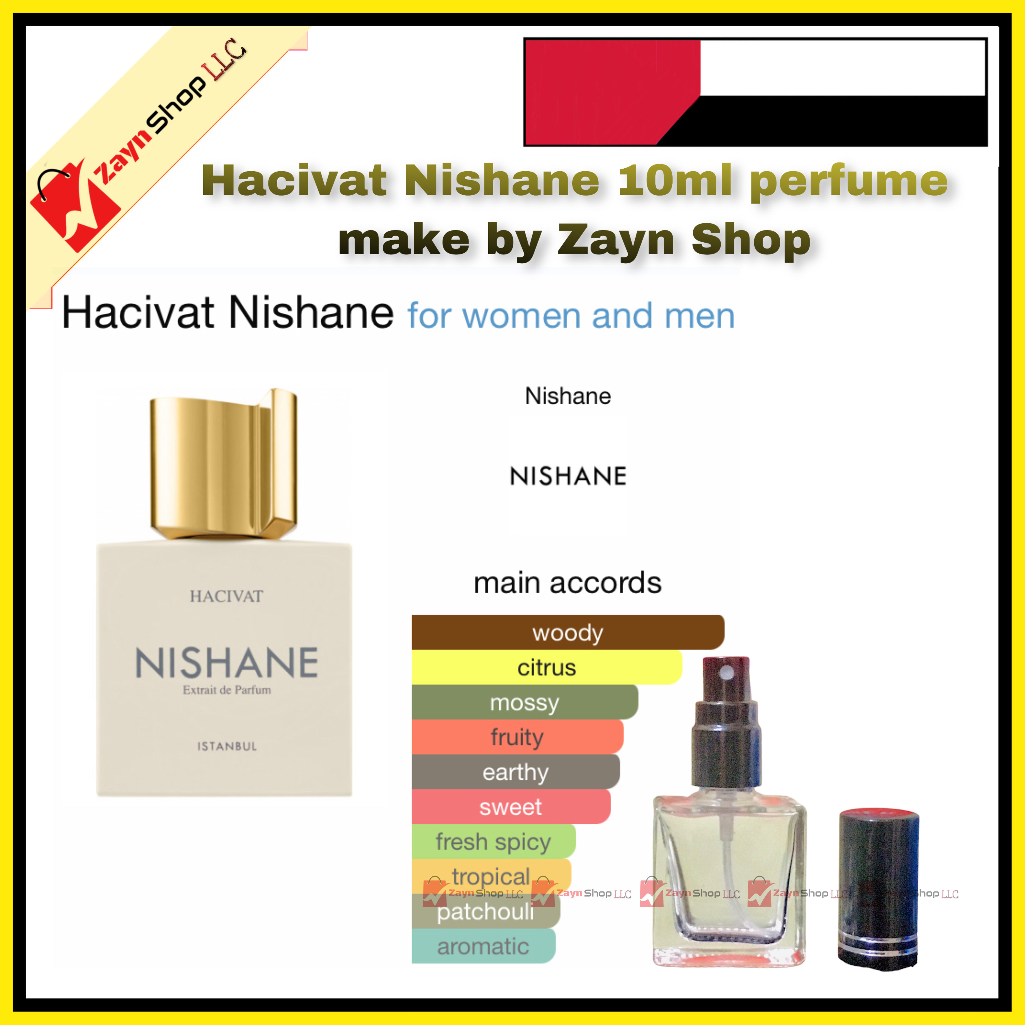 Nishane Hacivat Parfume Longasting 10ml Decant for Men & Women making with Raw perfume Oil by Zayn