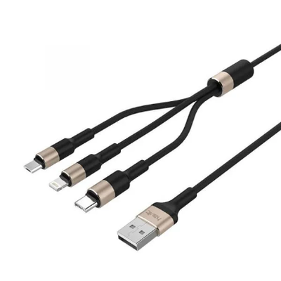 HAVIT H691 3 In 1 Micro USB, Lightning, Type C Data And Charging Cable