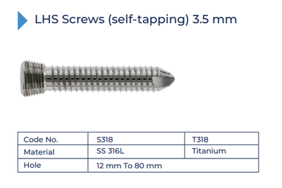 LHS Screws (self-tapping) 3.5 mm