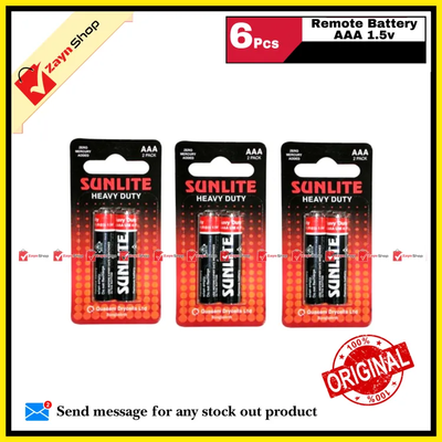 Sunlite Remote Battery AAA 1.5V Ultra 6 pcs