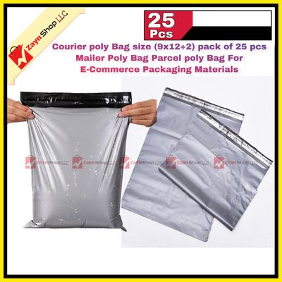 Courier poly Bag size (9x12+2) pack of 25 pcs Mailer Poly Bag Parcel poly Bag For E-Commerce Packaging Materials_img_1