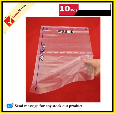 Liner Transparent poly Bag Size 18x24 Trash Bag 10 pcs_img_1