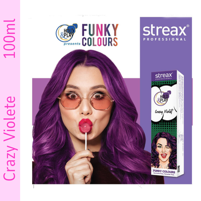 Streax Crazy Violet Semi permanent Hair color (100gm)