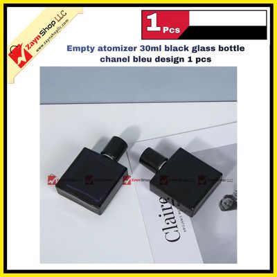 Empty atomizer 30ml black glass bottle chanel bleu design 1 pcs