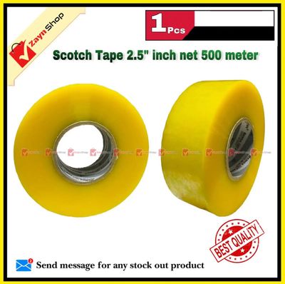 Scotch Tape 2.5 inch net 500 Meters ( Transparent ) 1pcs