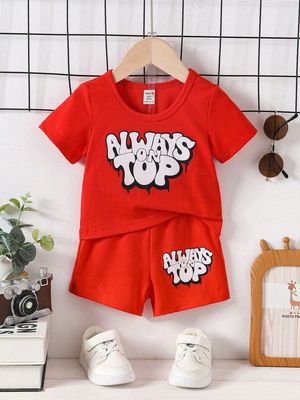 Kids unisex tees with half pant set. 6month to 4 years.