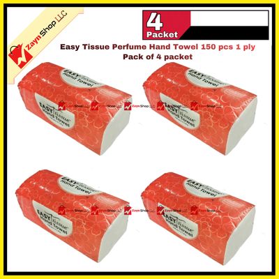 Easy Tissue Perfume Hand Towel 150 pcs 1 ply Pack of 4 packet_img_2