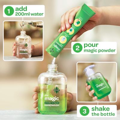 Godrej Magic Handwash Powder Refill Pack- 1 pcs ,  Lime Aloe Vera (Makes 200ml of Handwash)_img_0