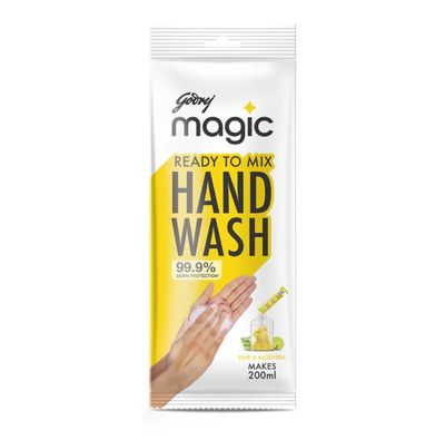 Godrej Magic Handwash Powder Refill Pack- 1 pcs ,  Lime Aloe Vera (Makes 200ml of Handwash)_img_2